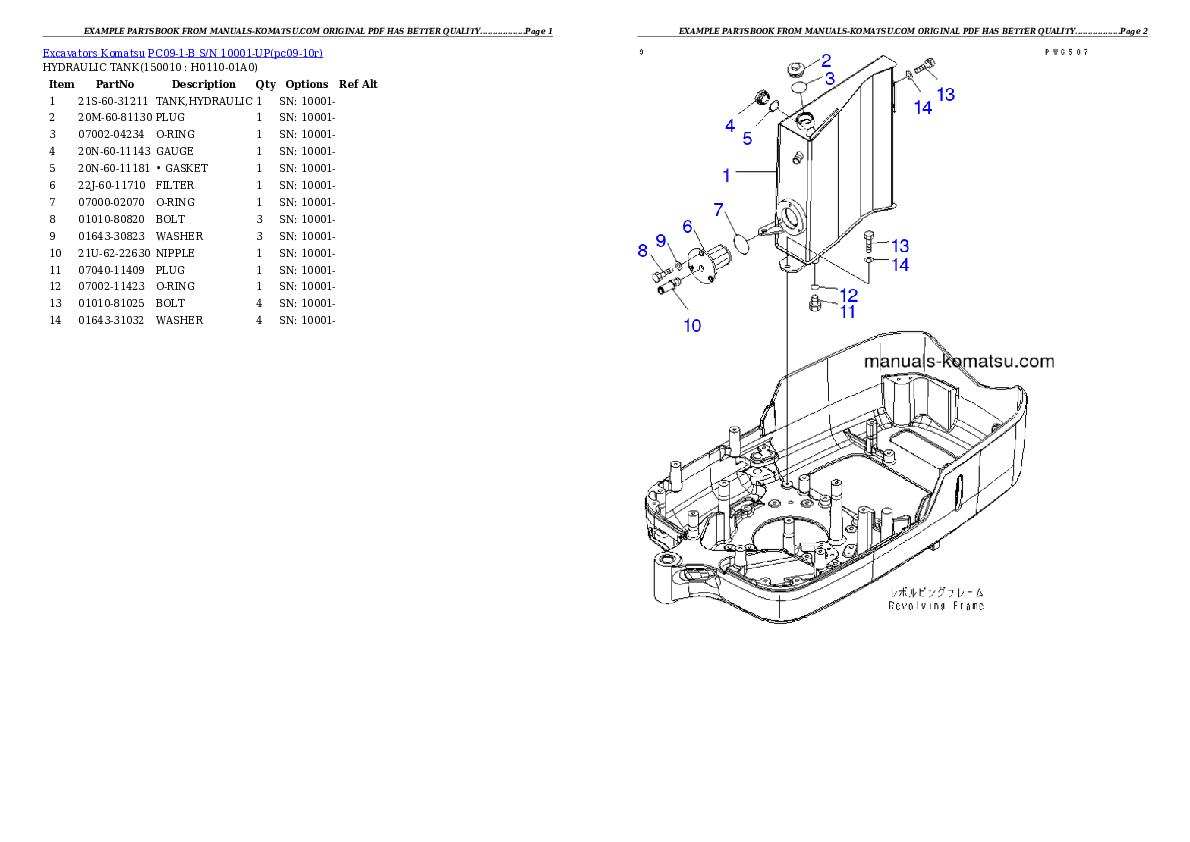 Protected: PC09-1-B S/N 10001-UP Partsbook