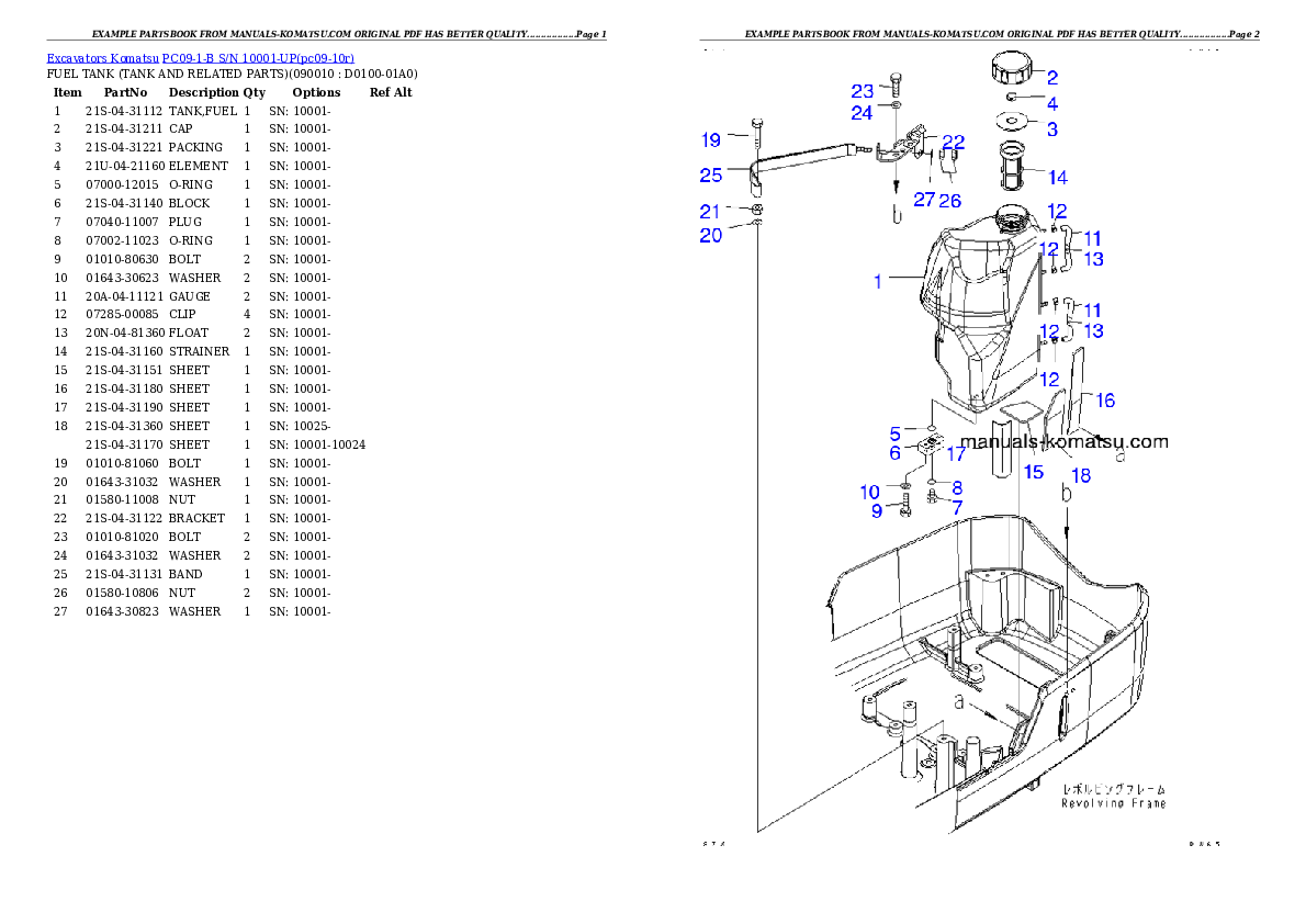 Protected: PC09-1-B S/N 10001-UP Partsbook