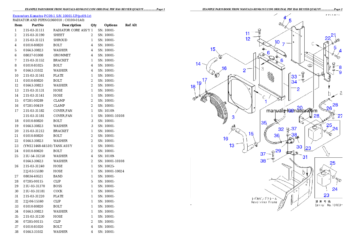 Protected: PC09-1A S/N 10001-UP Partsbook