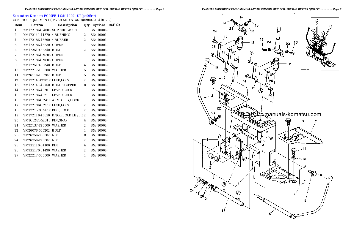 Protected: PC09FR-1 S/N 10001-UP Partsbook