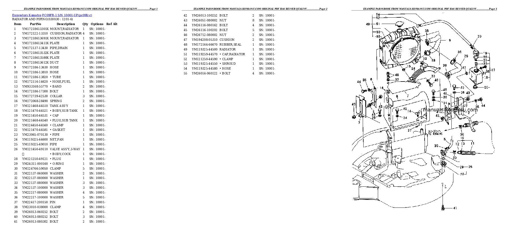 PC09FR-1 S/N 10001-UP Partsbook