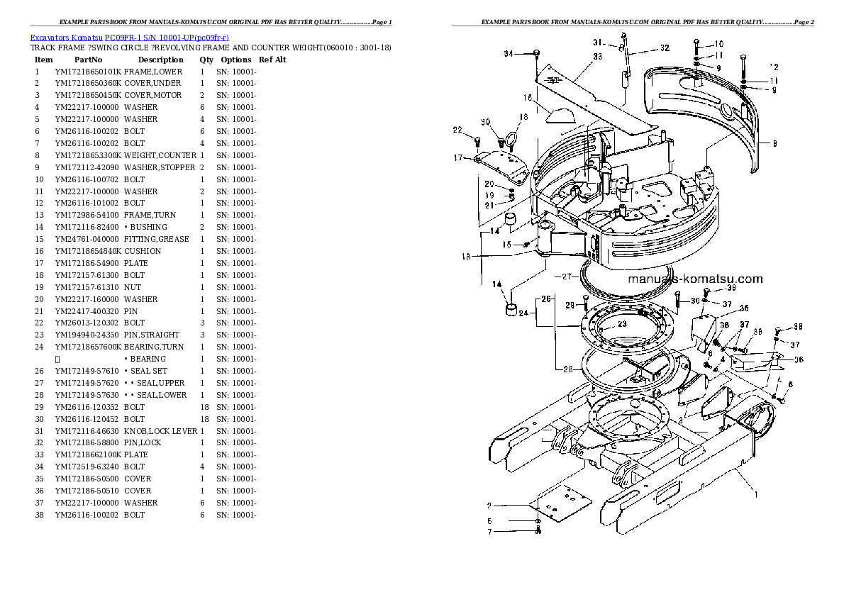Protected: PC09FR-1 S/N 10001-UP Partsbook