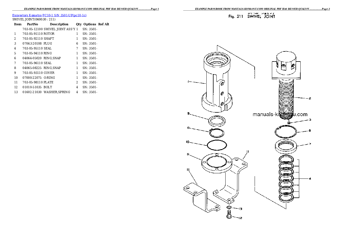 Protected: PC10-1 S/N 3501-UP Partsbook