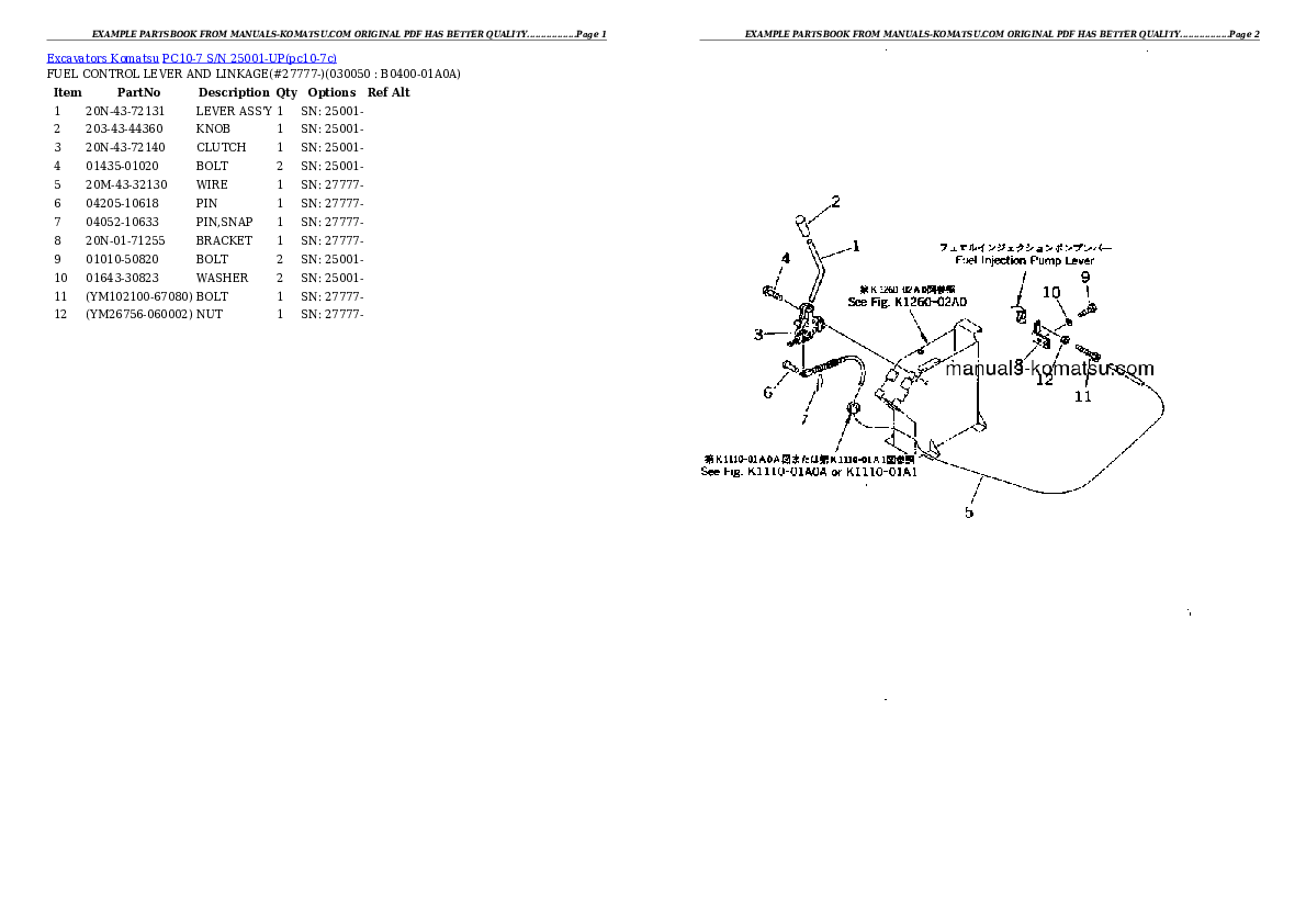 Protected: PC10-7 S/N 25001-UP Partsbook