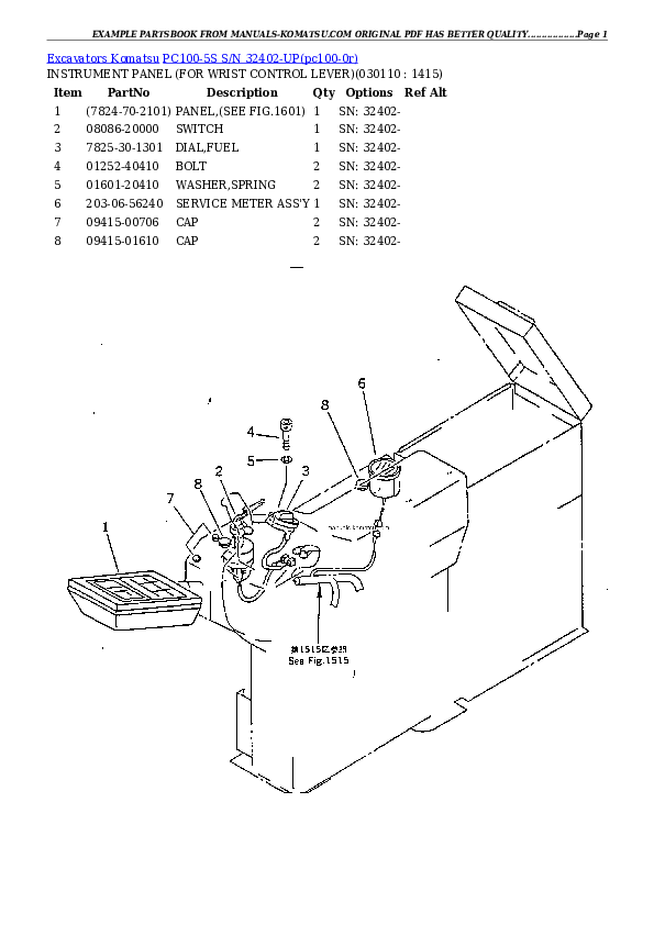 Protected: PC100-5S S/N 32402-UP Partsbook