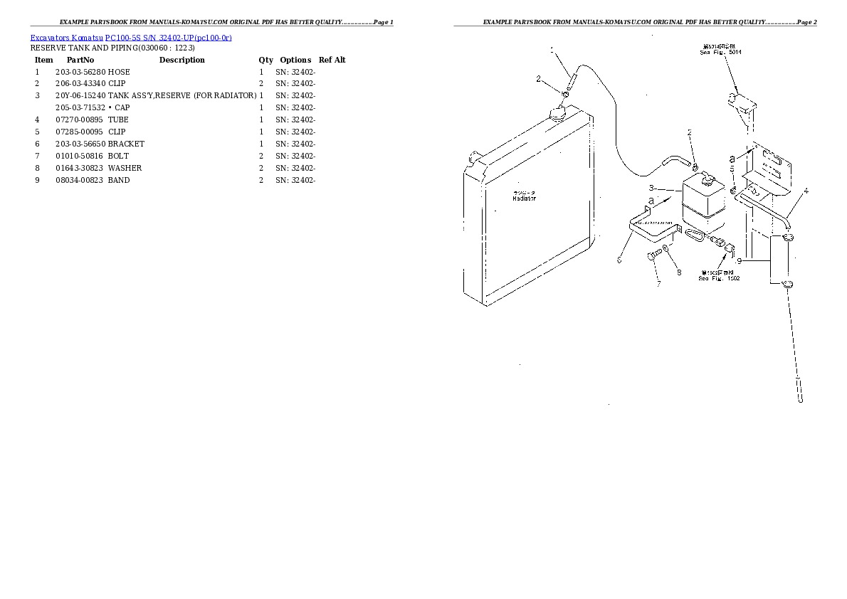Protected: PC100-5S S/N 32402-UP Partsbook