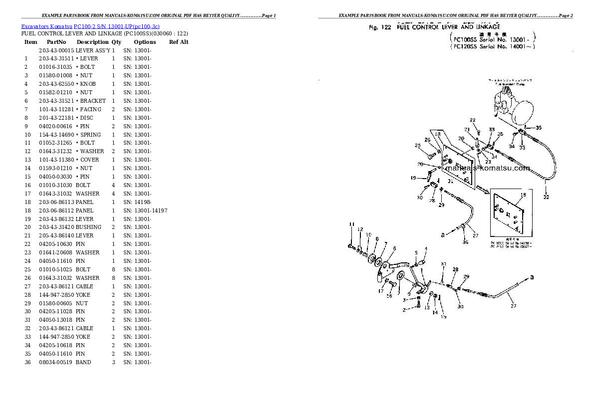 Protected: PC100-2 S/N 13001-UP Partsbook