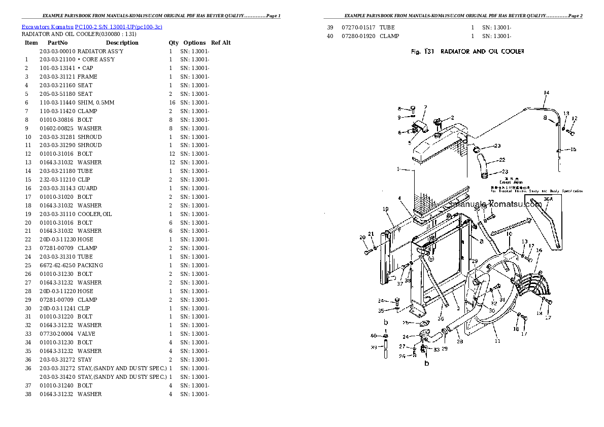 Protected: PC100-2 S/N 13001-UP Partsbook