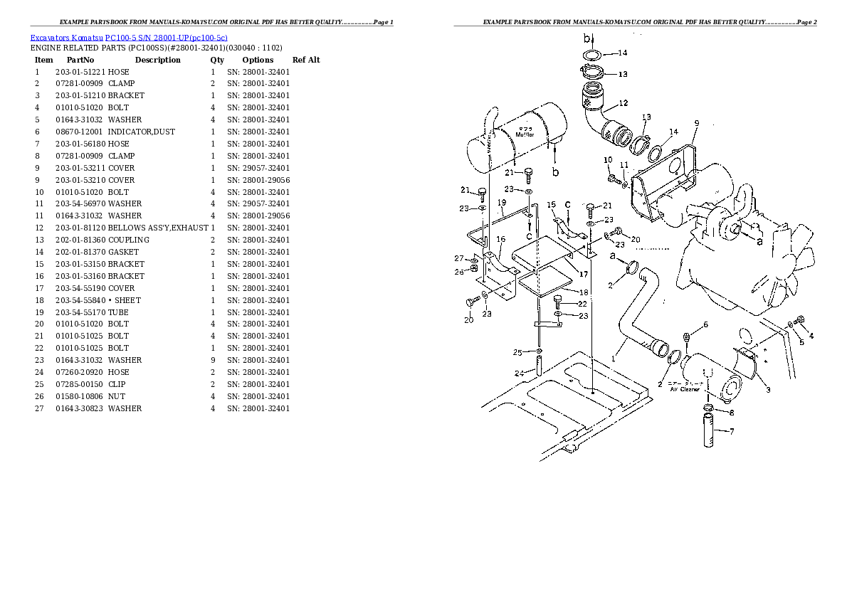 Protected: PC100-5 S/N 28001-UP Partsbook