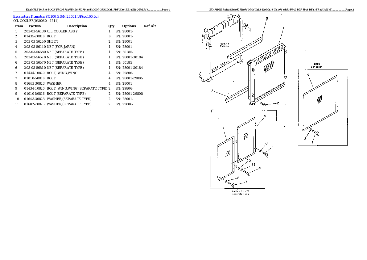Protected: PC100-5 S/N 28001-UP Partsbook
