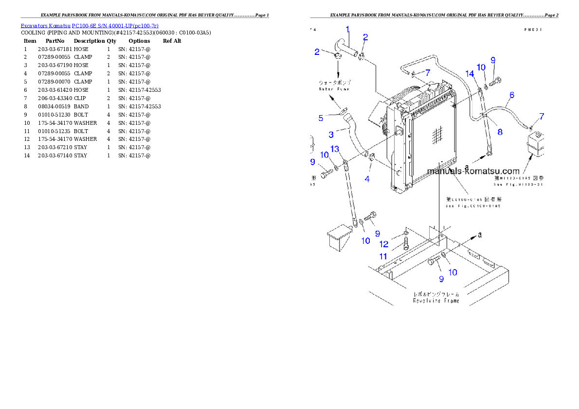 Protected: PC100-6E S/N 40001-UP Partsbook