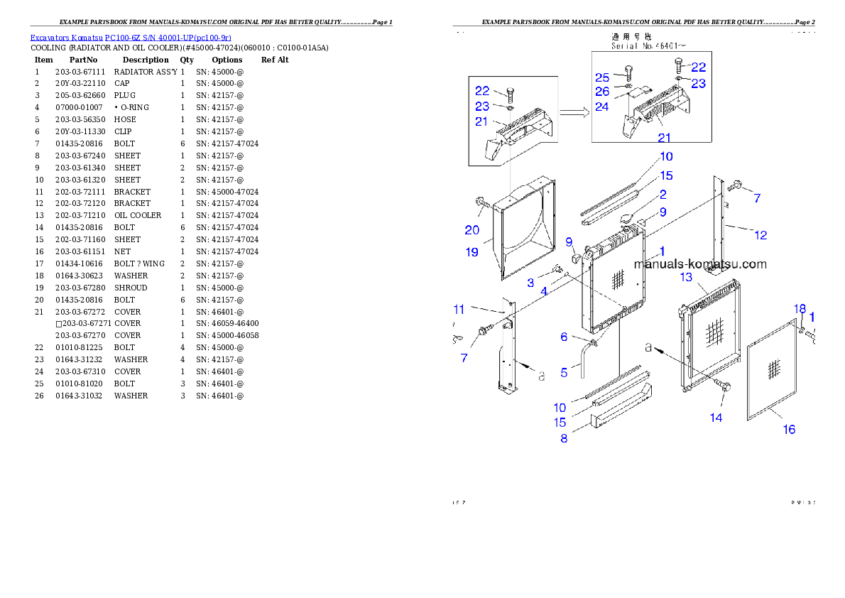 Protected: PC100-6Z S/N 40001-UP Partsbook