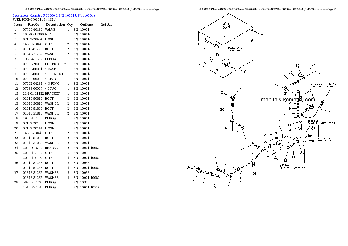 Protected: PC1000-1 S/N 10001-UP Partsbook