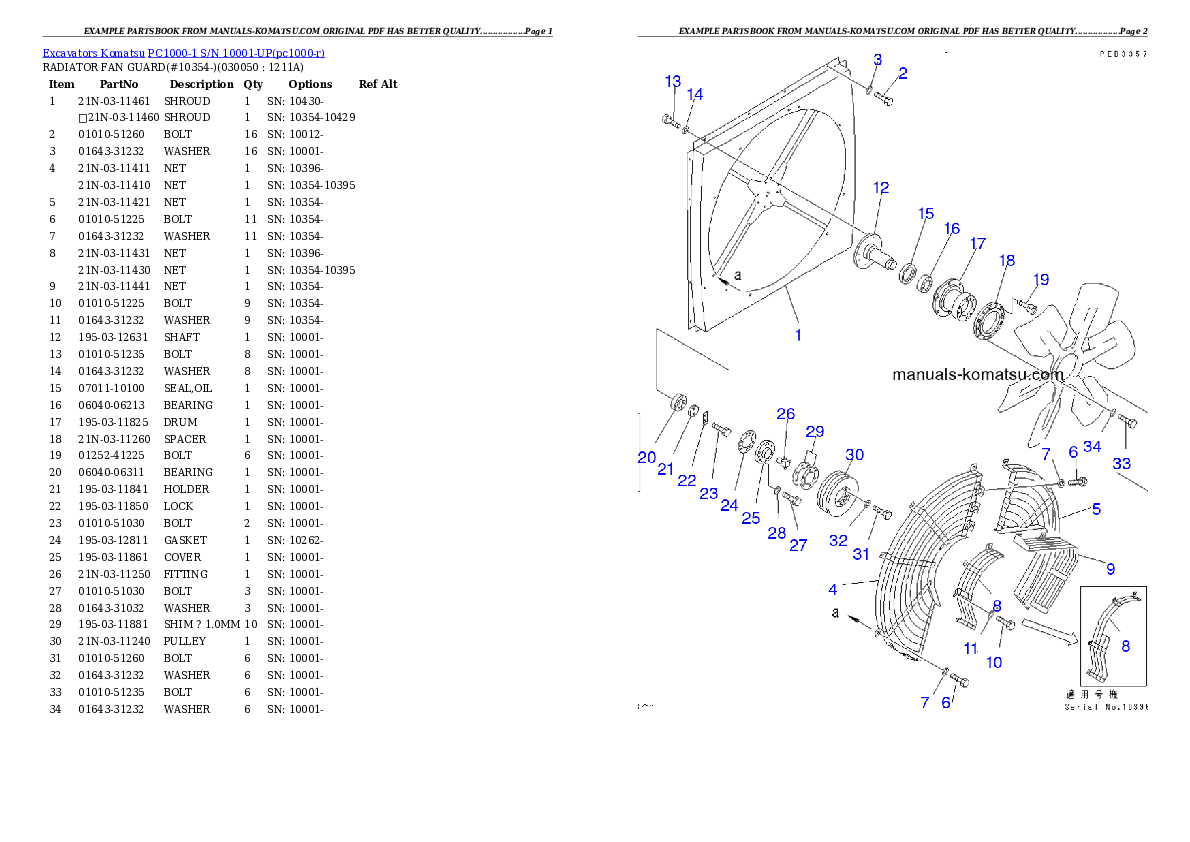 Protected: PC1000-1 S/N 10001-UP Partsbook