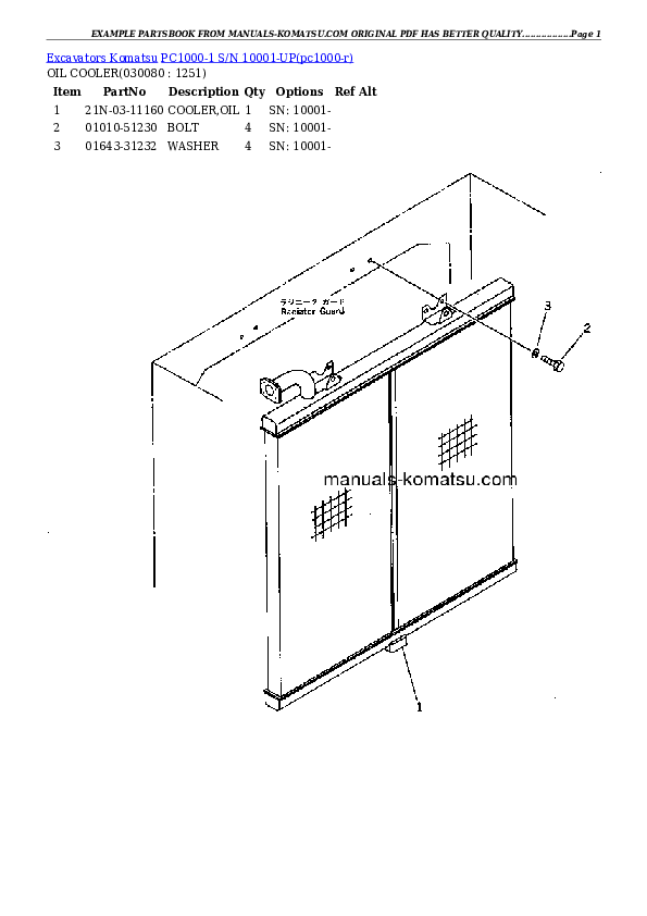 Protected: PC1000-1 S/N 10001-UP Partsbook