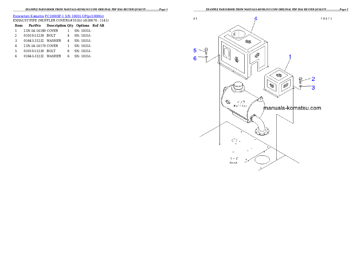 Protected: PC1000SP-1 S/N 10001-UP Partsbook