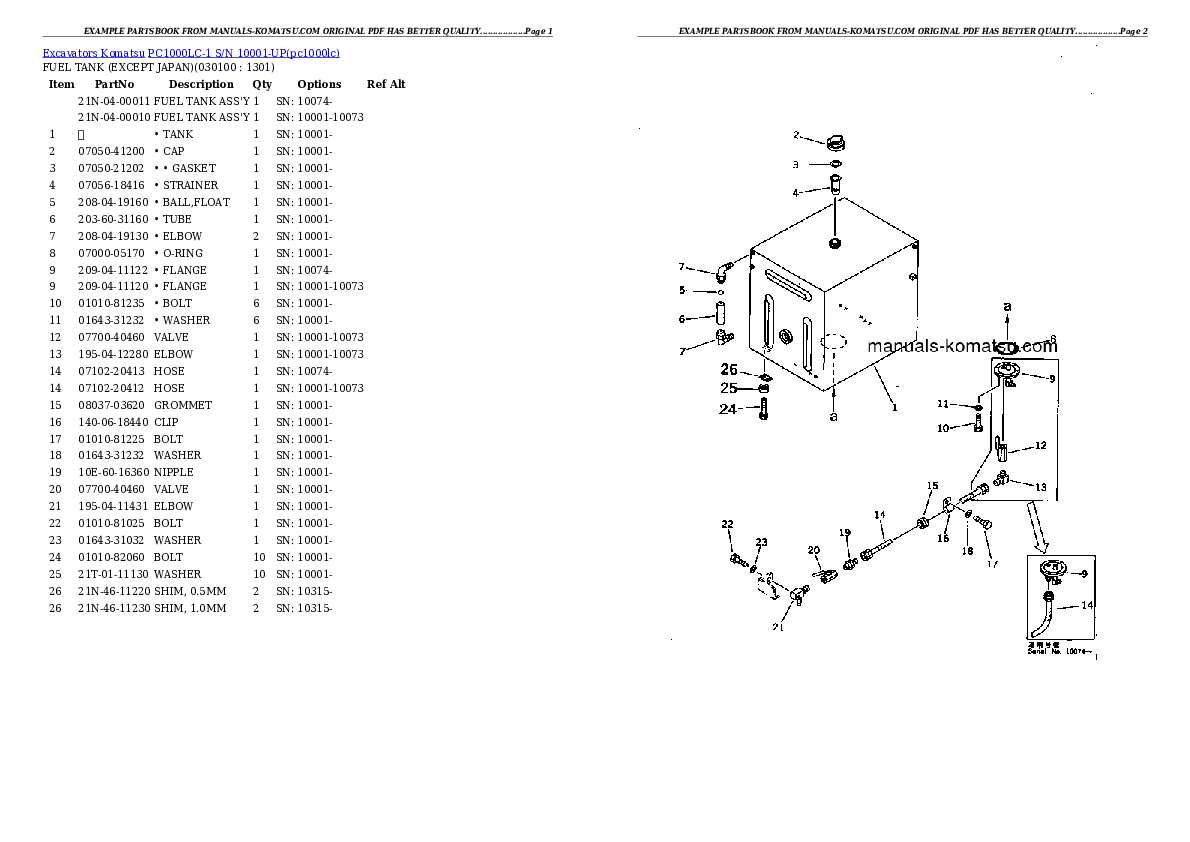 Protected: PC1000LC-1 S/N 10001-UP Partsbook