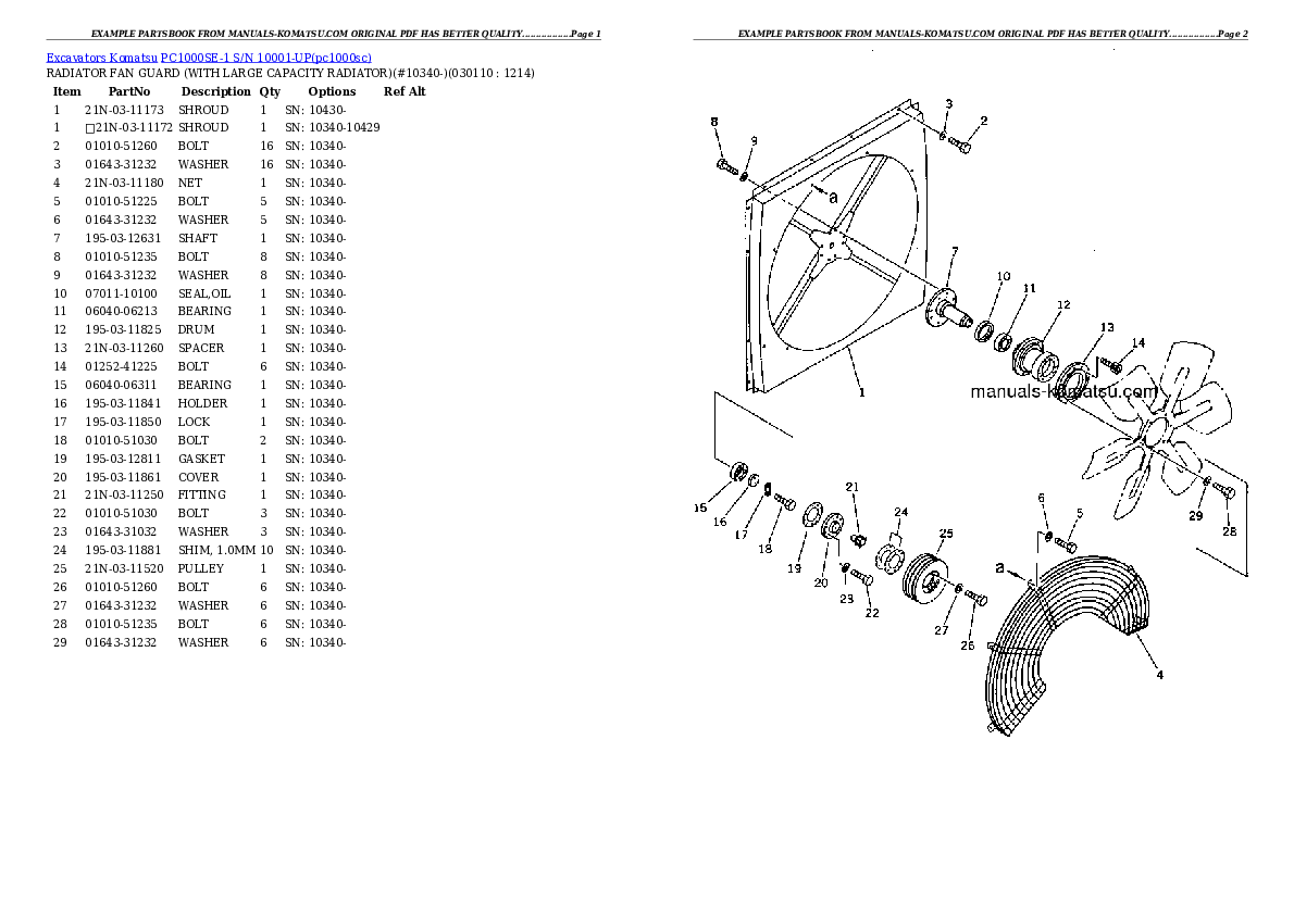 Protected: PC1000SE-1 S/N 10001-UP Partsbook
