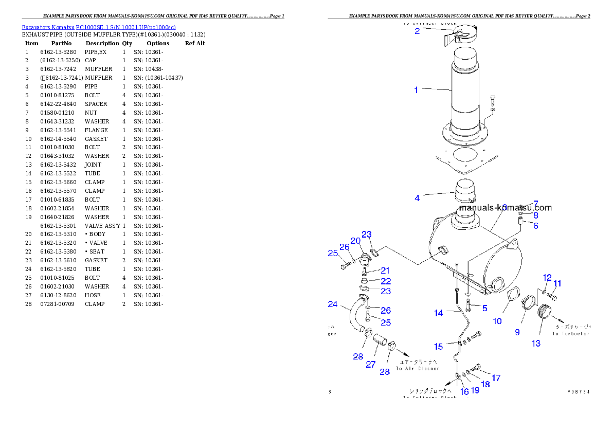 Protected: PC1000SE-1 S/N 10001-UP Partsbook