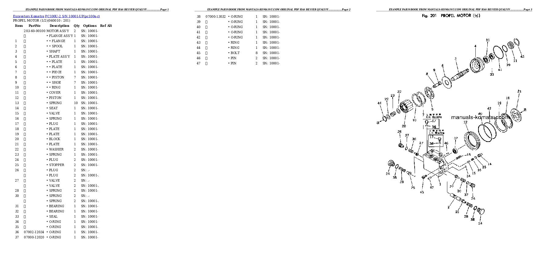 Protected: PC100U-2 S/N 10001-UP Partsbook