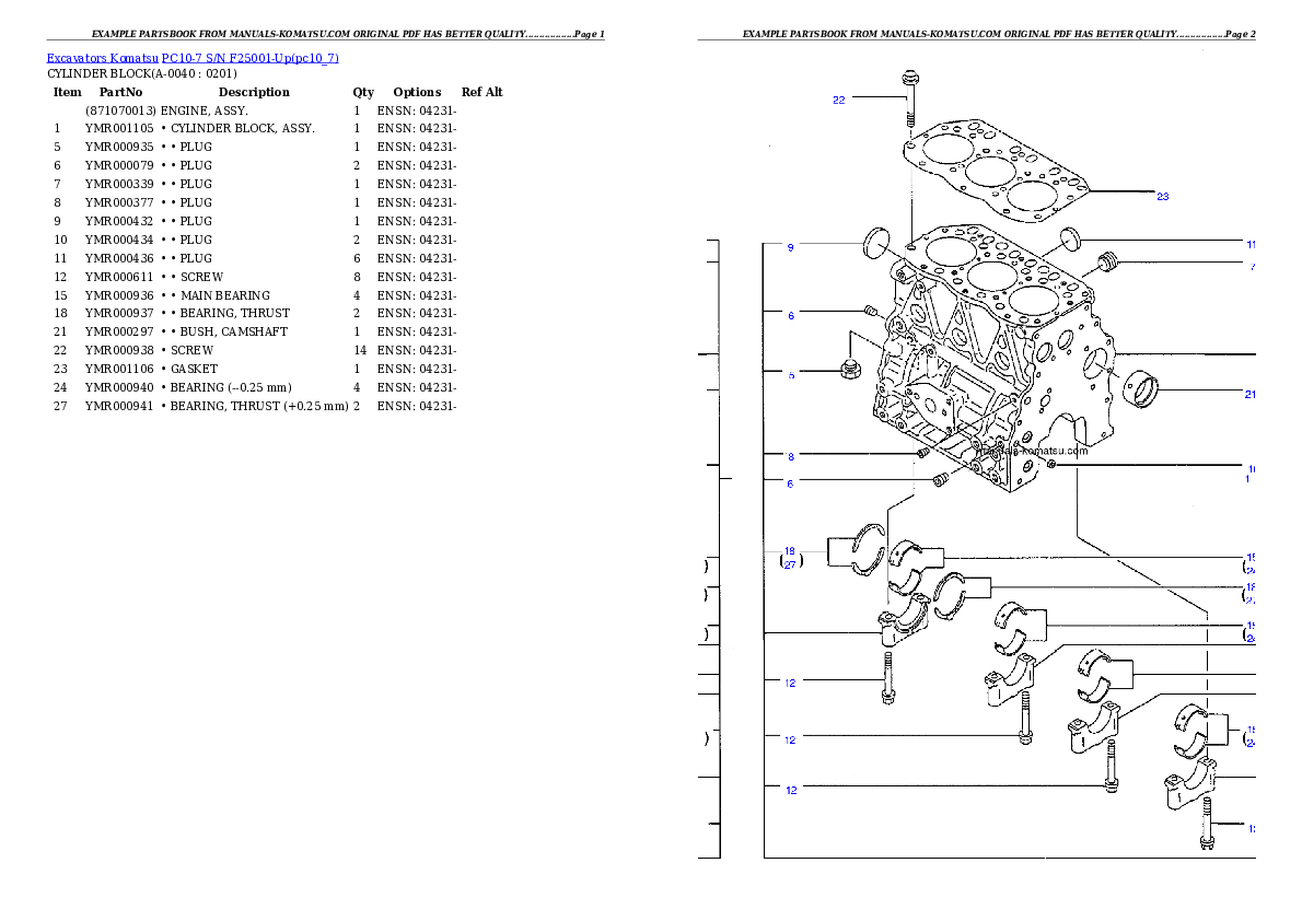 Protected: PC10-7 S/N F25001-Up Partsbook