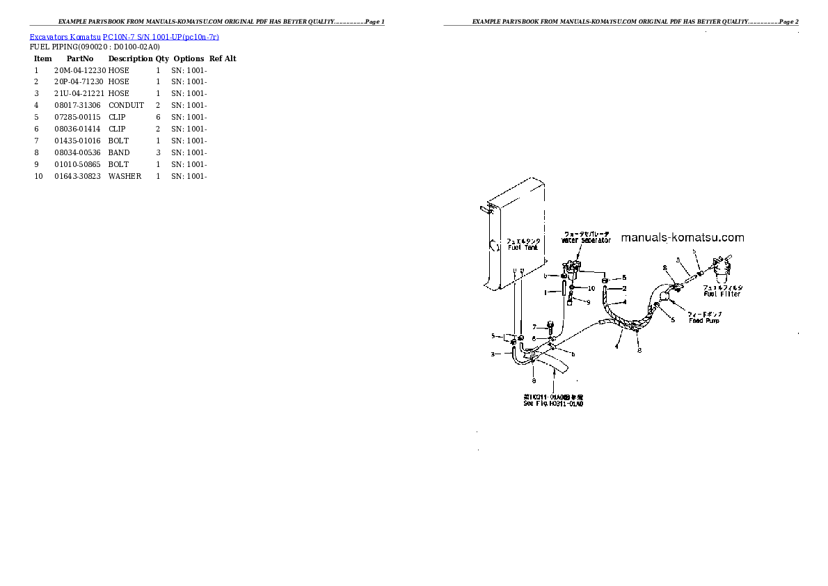 Protected: PC10N-7 S/N 1001-UP Partsbook
