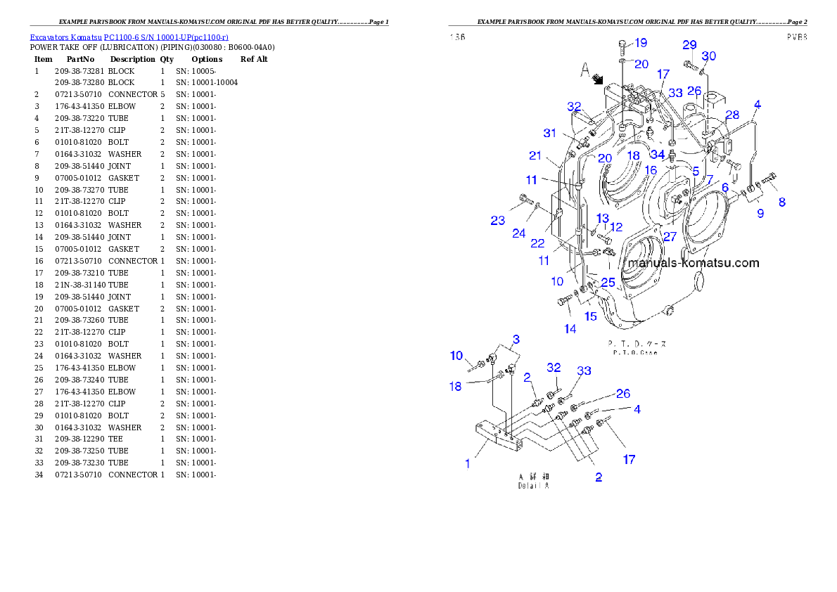 Protected: PC1100-6 S/N 10001-UP Partsbook