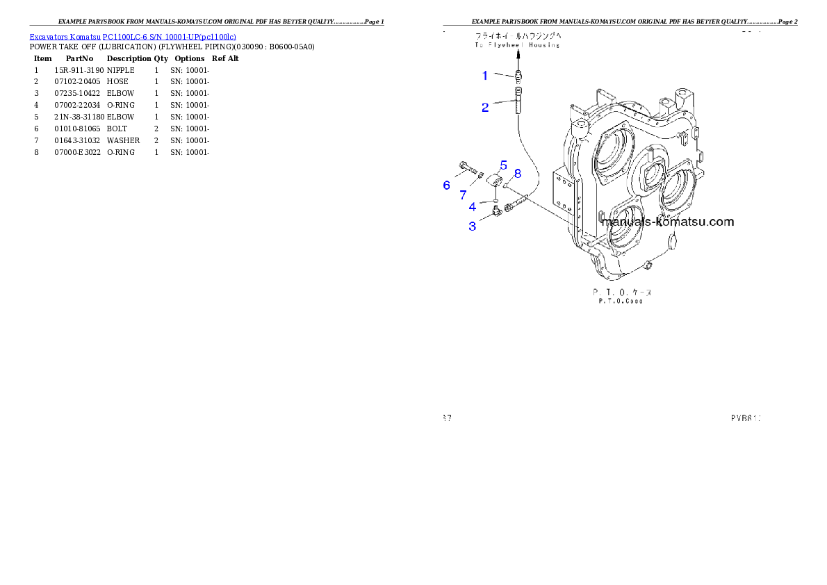 Protected: PC1100LC-6 S/N 10001-UP Partsbook