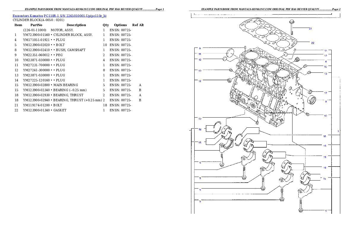 Protected: PC110R-1 S/N 2265010001-Up Partsbook