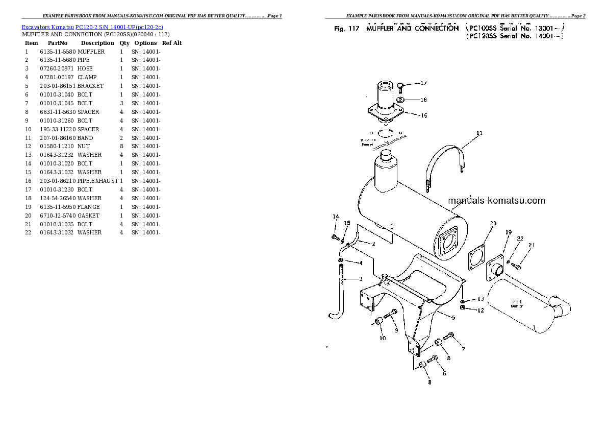 Protected: PC120-2 S/N 14001-UP Partsbook