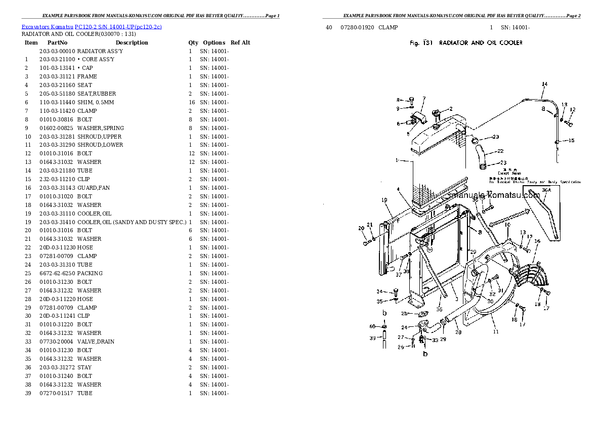 Protected: PC120-2 S/N 14001-UP Partsbook