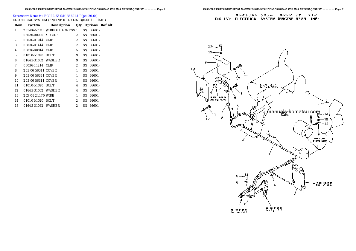Protected: PC120-5Z S/N 36601-UP (Excel Spec.) Partsbook