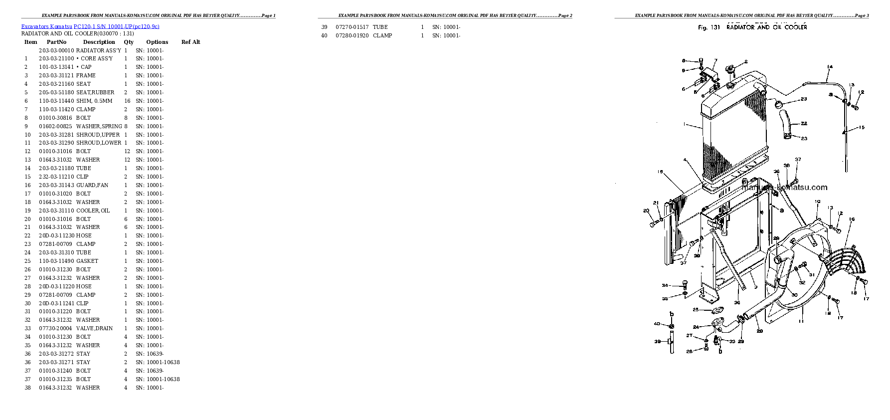 Protected: PC120-1 S/N 10001-UP Partsbook