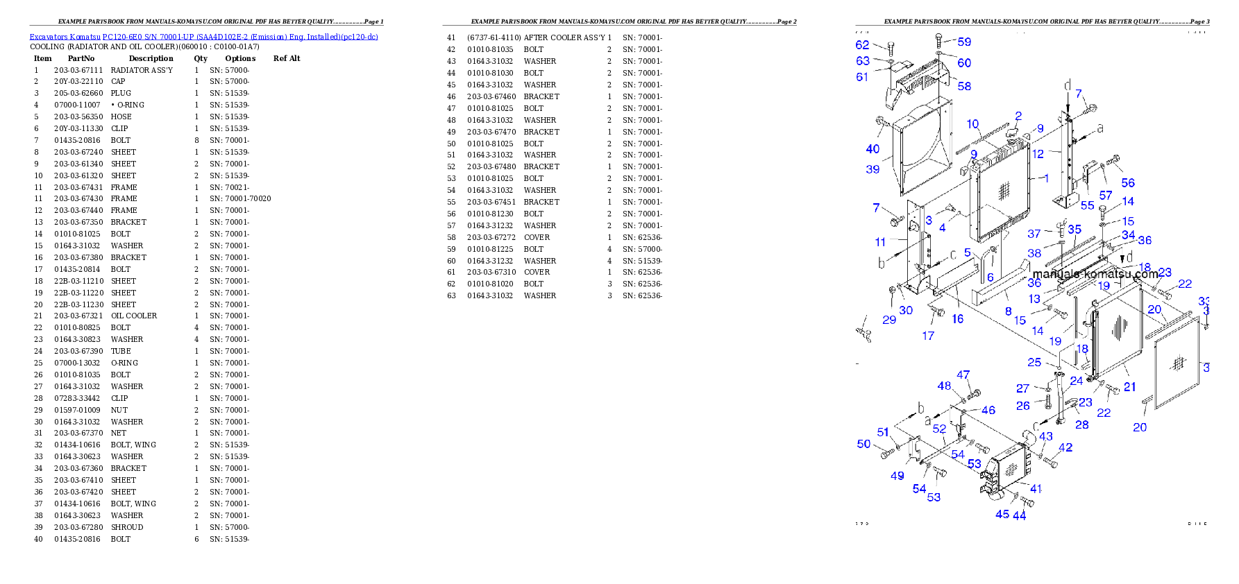Protected: PC120-6E0 S/N 70001-UP (SAA4D102E-2 (Emission) Eng. Installed) Partsbook