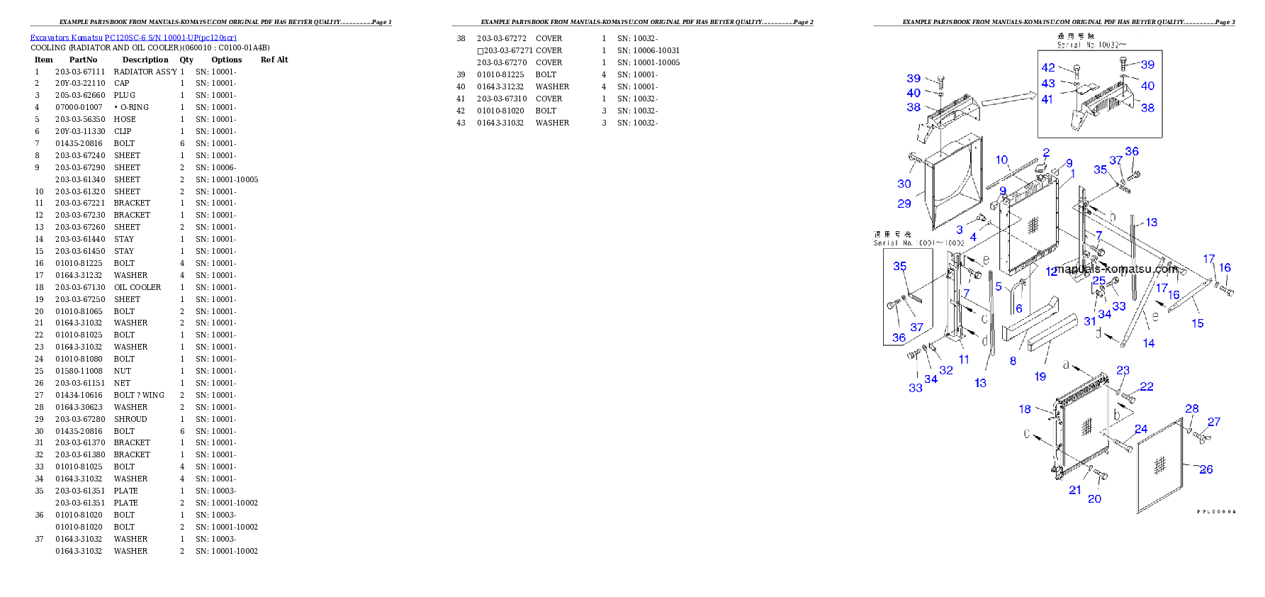 Protected: PC120SC-6 S/N 10001-UP Partsbook