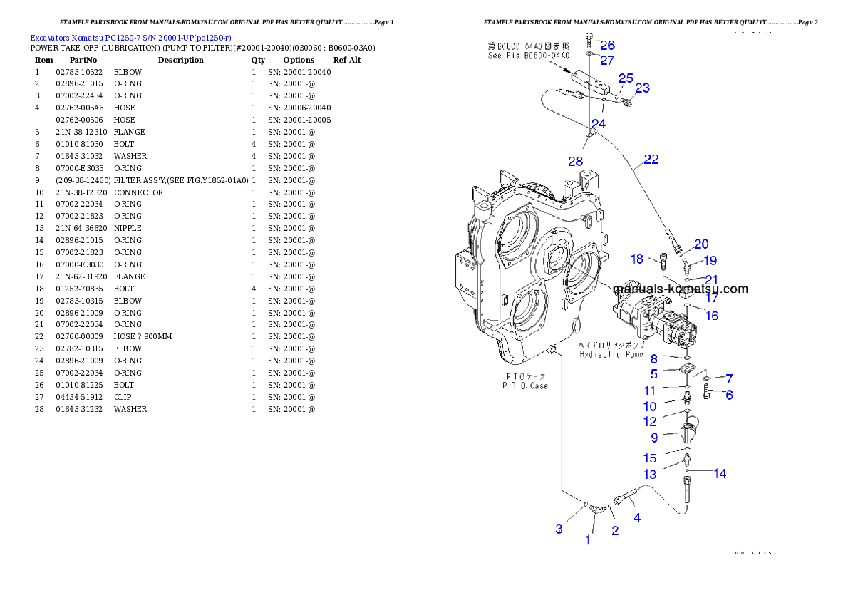 Protected: PC1250-7 S/N 20001-UP (Overseas Version) Partsbook