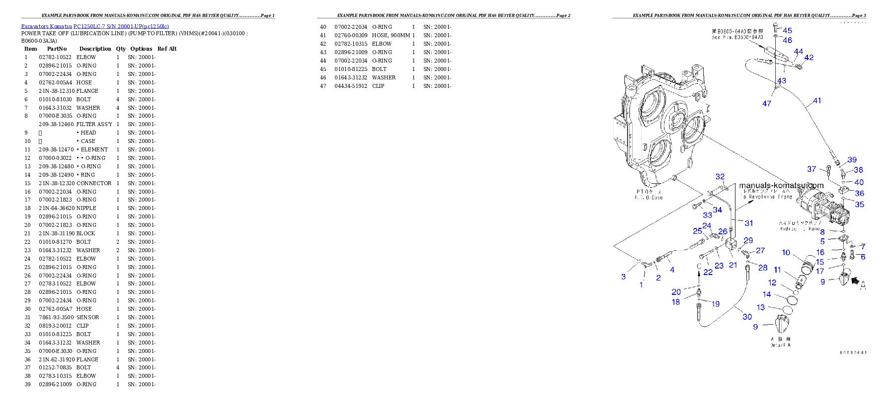 Protected: PC1250LC-7 S/N 20001-UP Partsbook