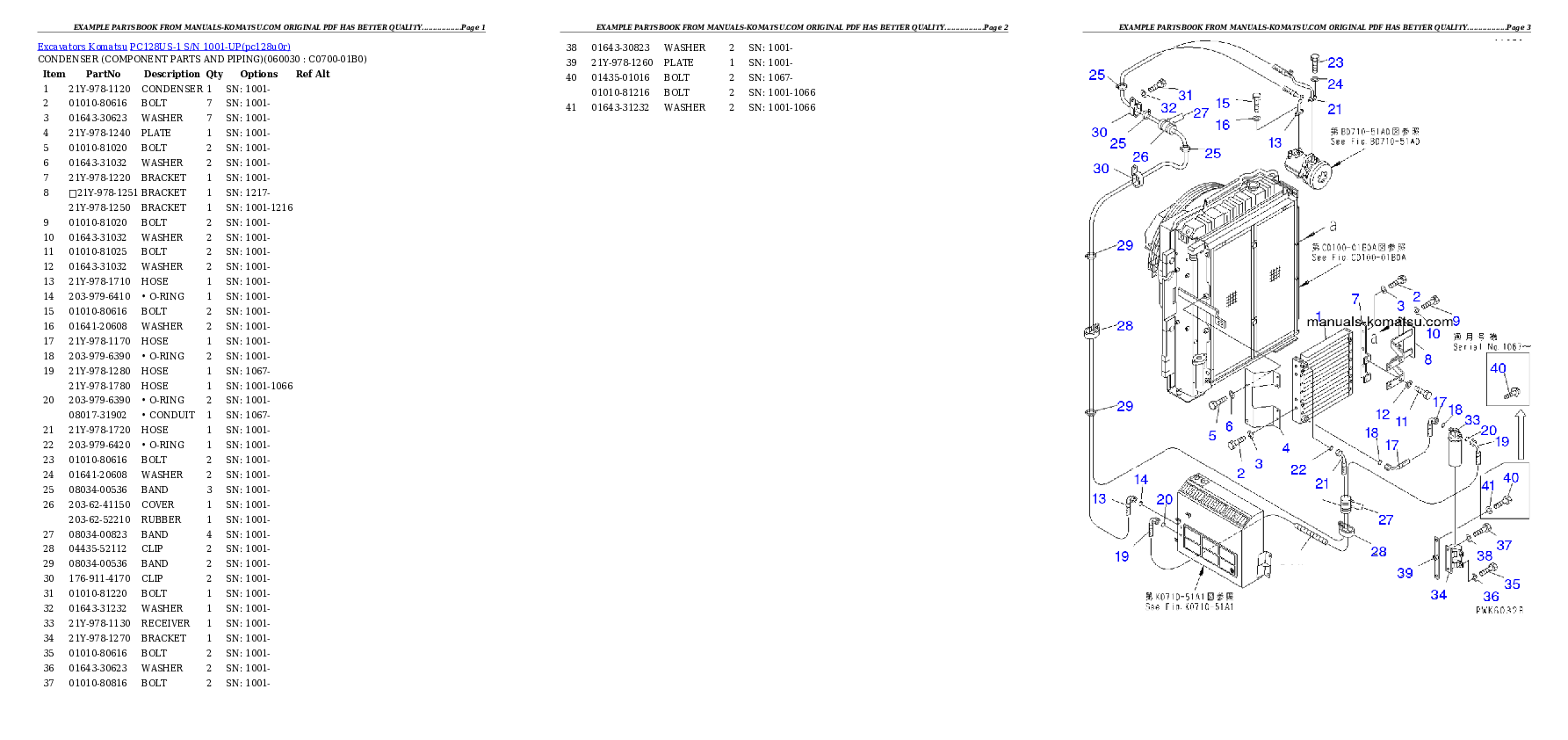 Protected: PC128US-1 S/N 1001-UP Partsbook