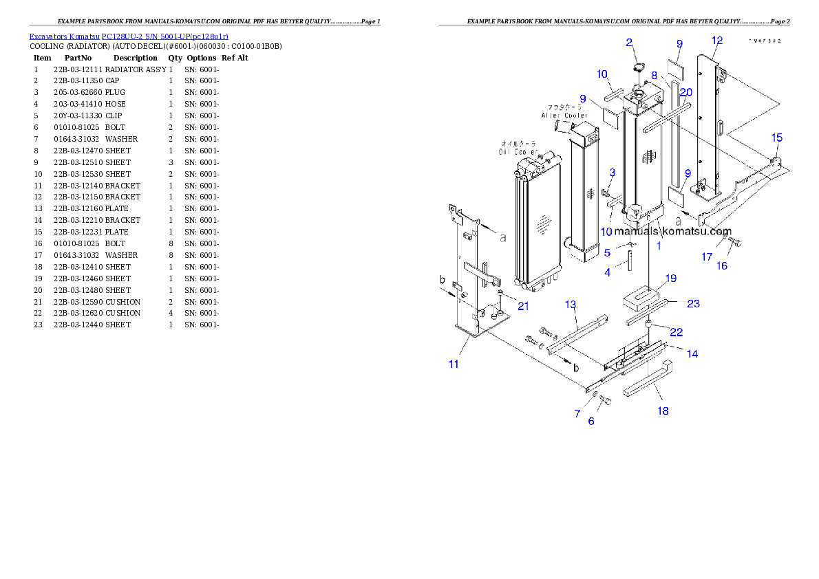 Protected: PC128UU-2 S/N 5001-UP Partsbook