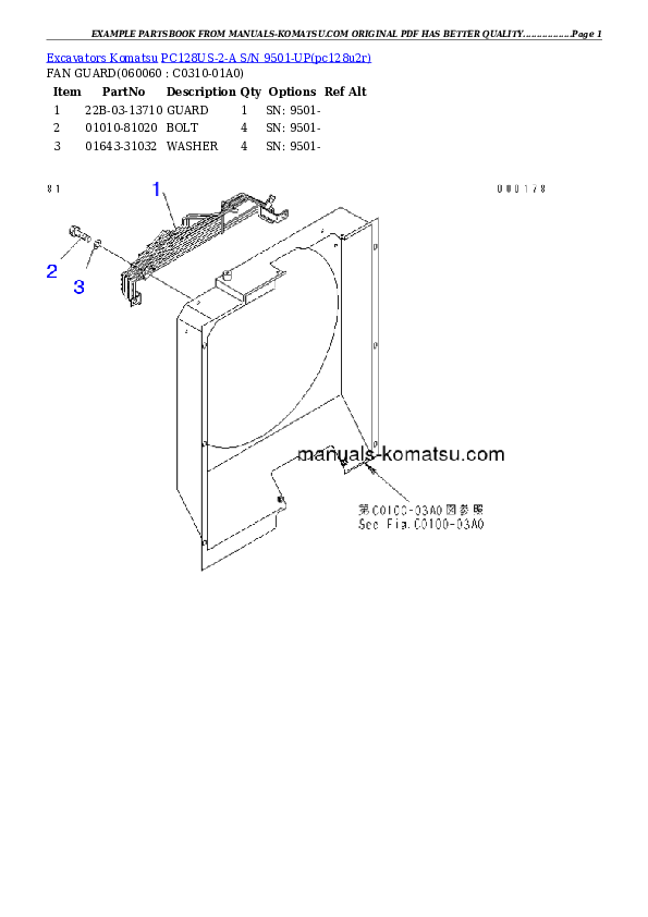 Protected: PC128US-2-A S/N 9501-UP Partsbook