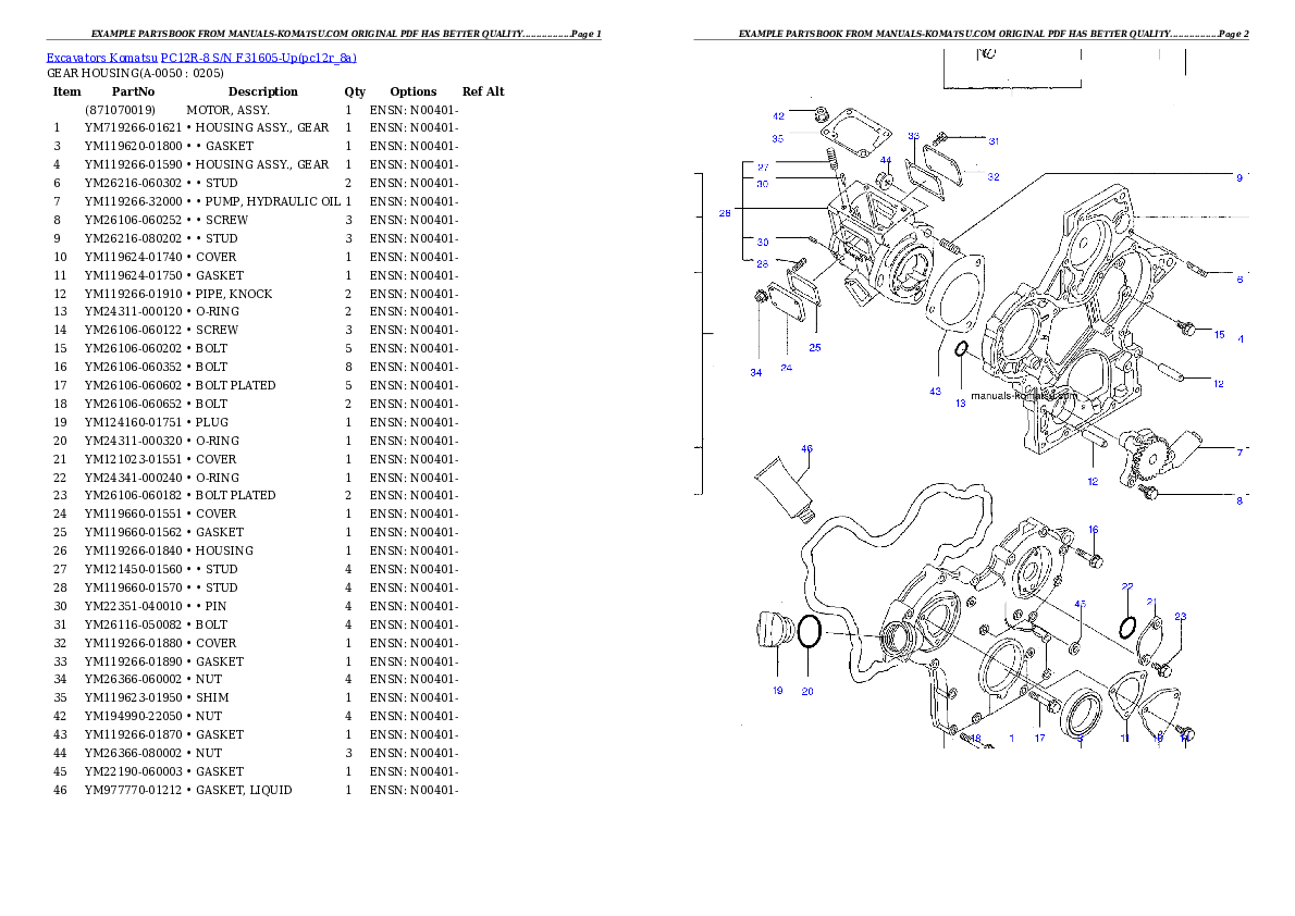 Protected: PC12R-8 S/N F31605-Up Partsbook