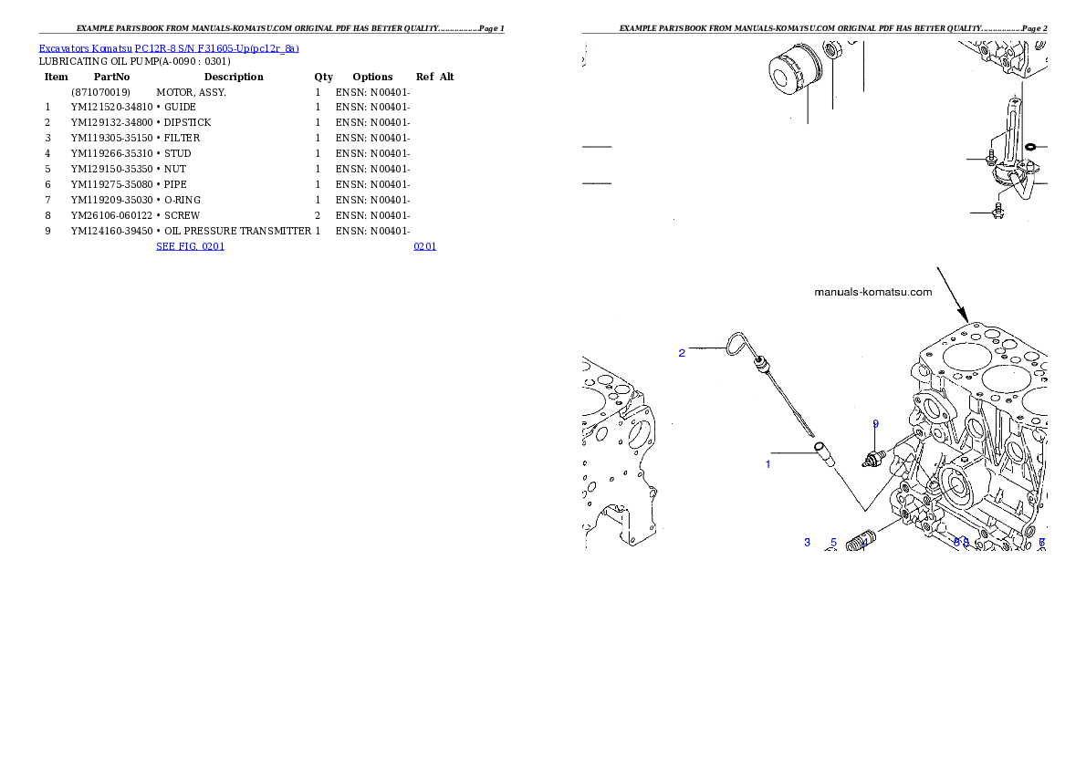 Protected: PC12R-8 S/N F31605-Up Partsbook