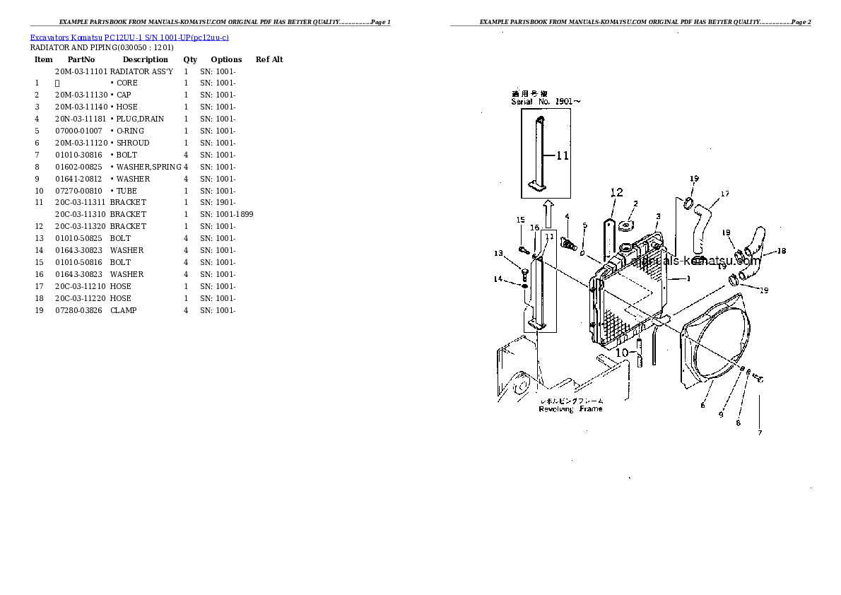 Protected: PC12UU-1 S/N 1001-UP Partsbook