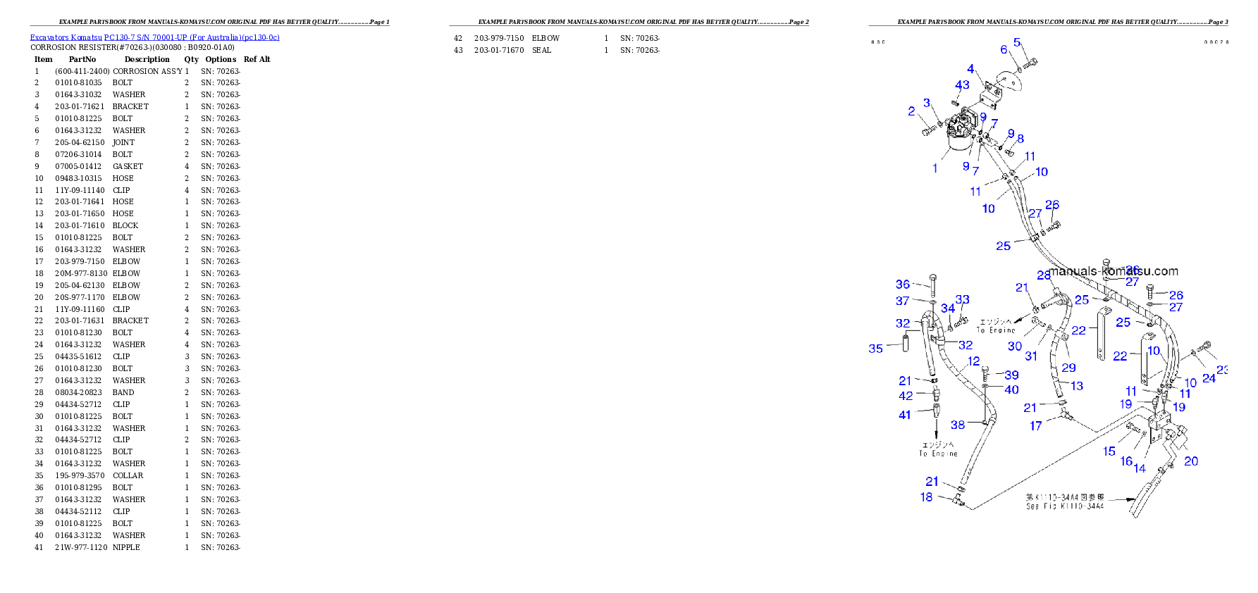Protected: PC130-7 S/N 70001-UP (For Australia) Partsbook