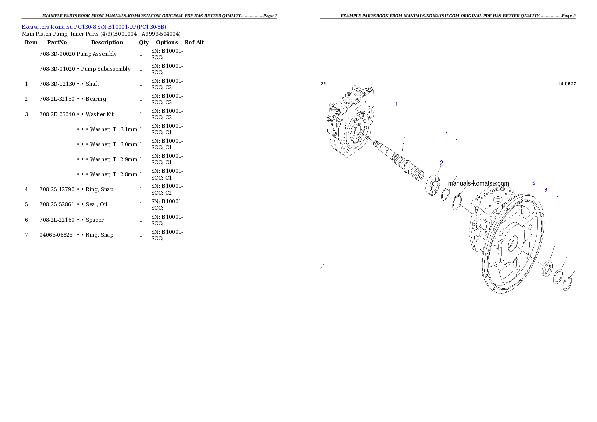 Protected: PC130-8 S/N B10001-UP Partsbook