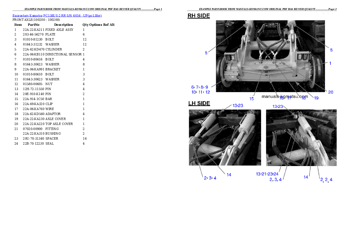 Protected: PC138US-2 RR S/N 6016 – UP Partsbook