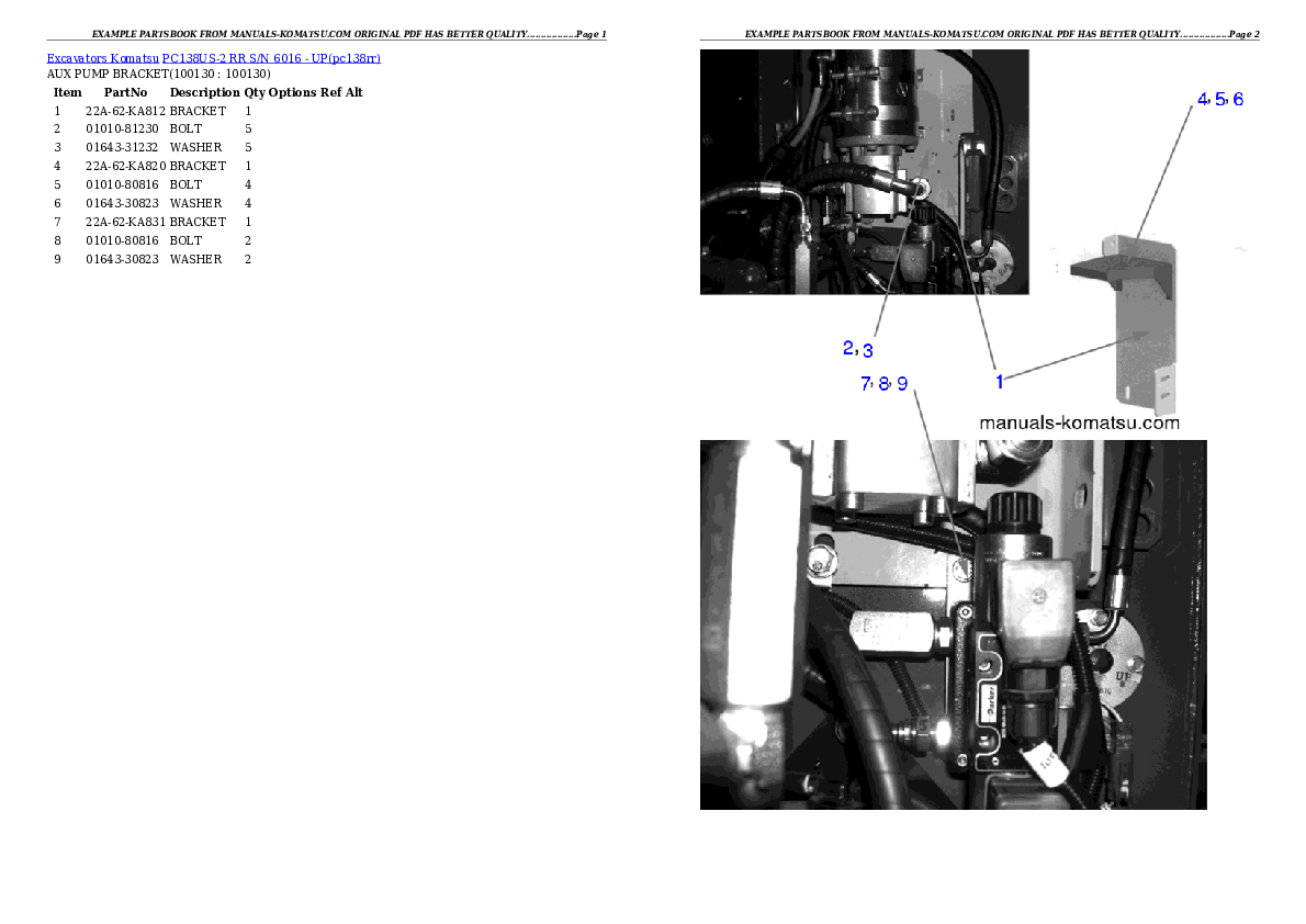 Protected: PC138US-2 RR S/N 6016 – UP Partsbook