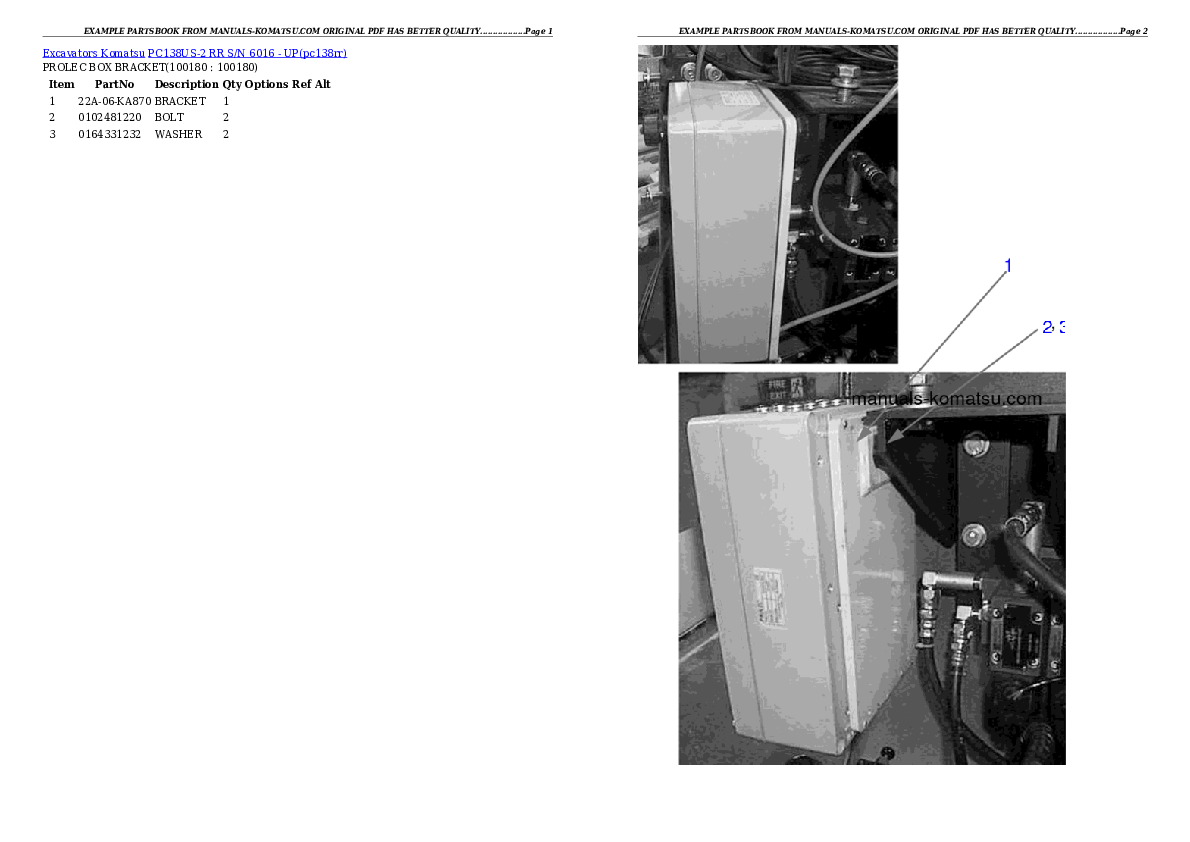 Protected: PC138US-2 RR S/N 6016 – UP Partsbook