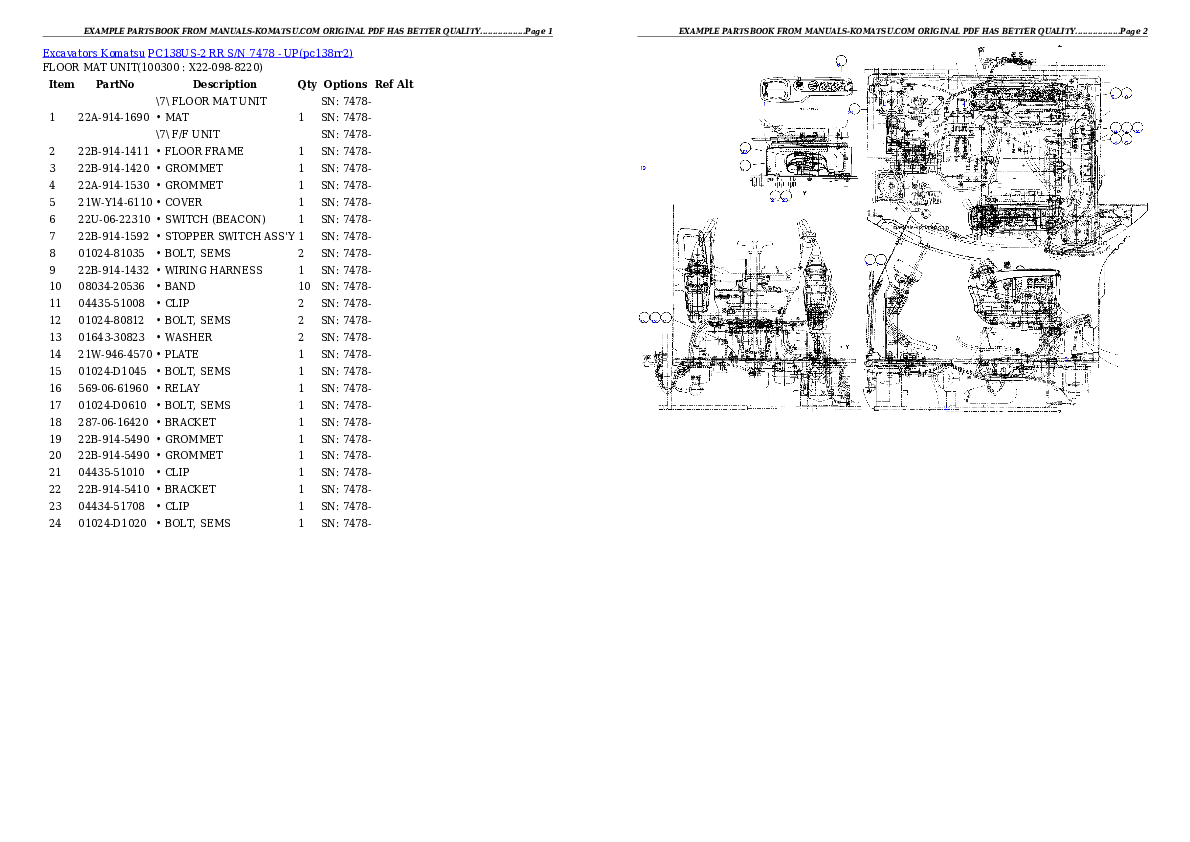 Protected: PC138US-2 RR S/N 7478 – UP Partsbook