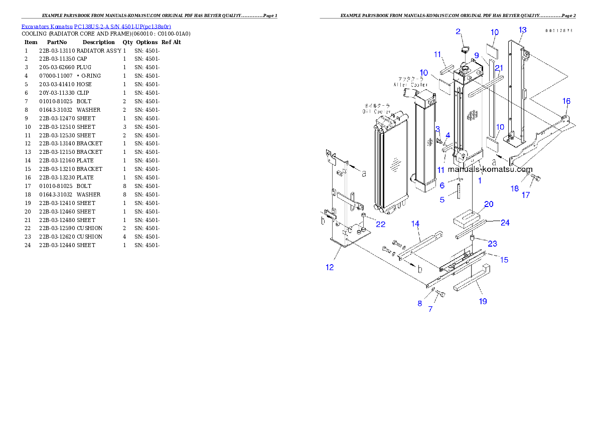 Protected: PC138US-2-A S/N 4501-UP Partsbook
